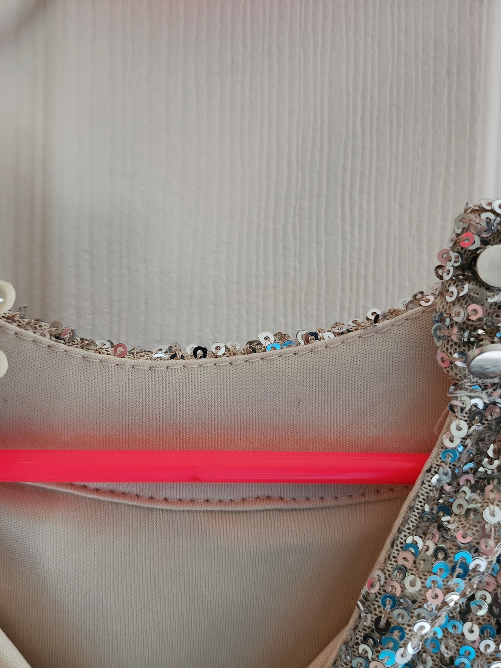 Silver Sequin Sleeveless Top - Picture 3 of 4